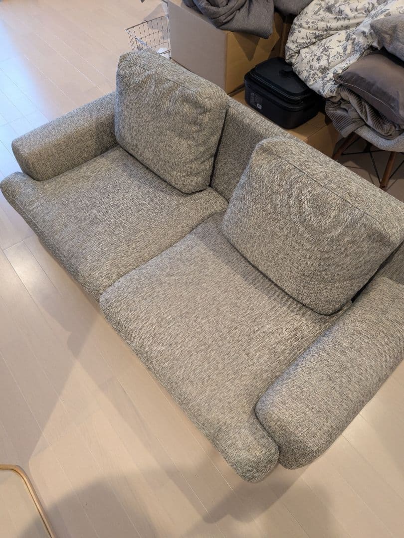 unico GREIGソファ（たのメル便発送） 2.5シーター - メルカリ