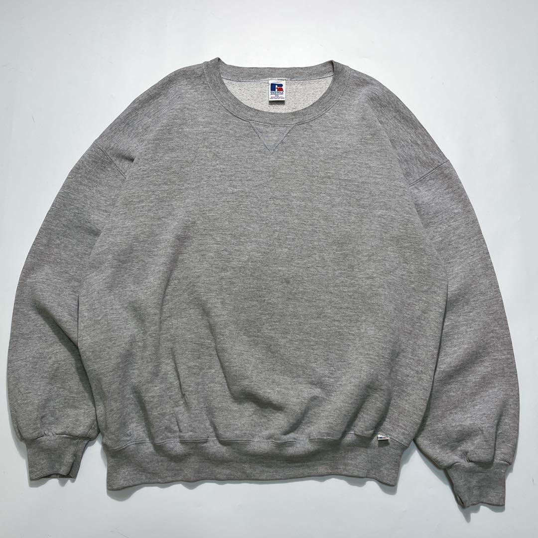 90s ラッセル USA製 スウェット 2XL グレー 無地 プレーン○7643