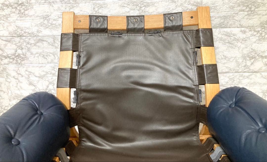 希少 本革】karimoku domani スカンジナビアン イージーチェア②