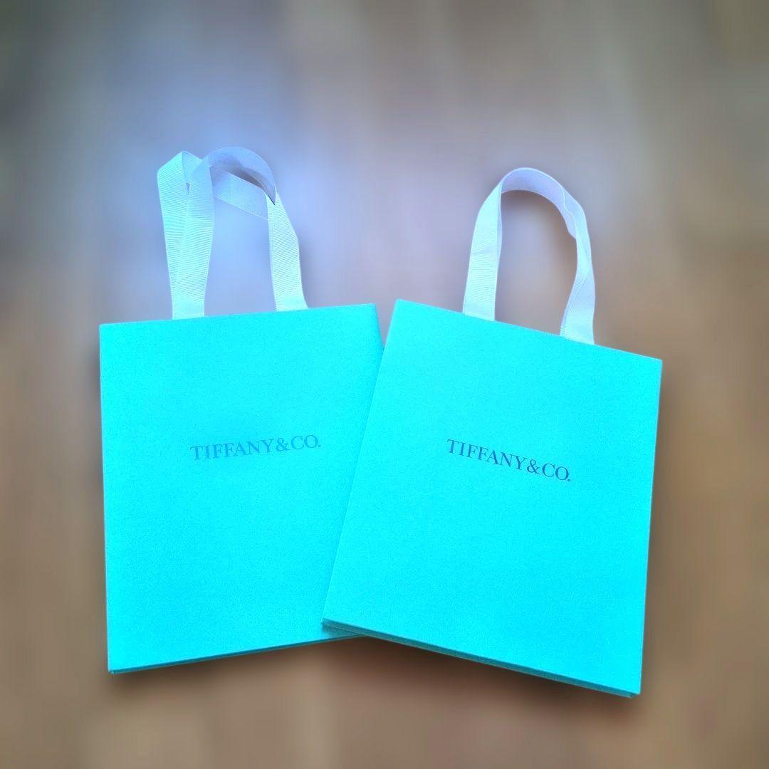 ティファニー ショップ袋 紙袋 2枚 Tiffany リボン100㎝付き - メルカリ