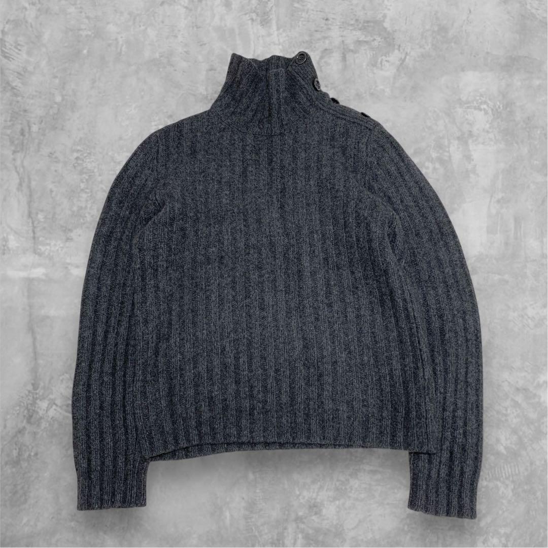 ロエベ LOEWE タートルネックニット カシミヤ セーター グレー 48