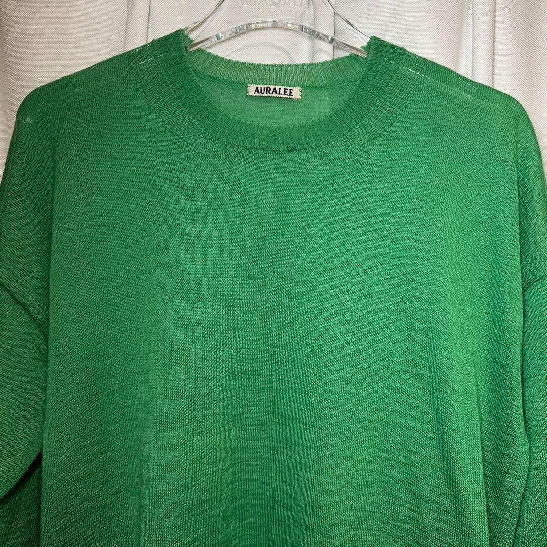 正規品】AURALEE BABY MOHAIR KNIT P/O 緑