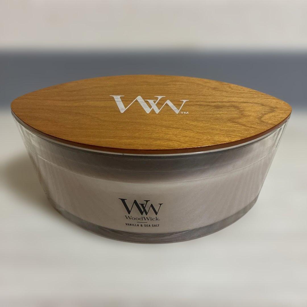 WoodWick キャンドル VANILLA&SEA SALT シェード - メルカリ