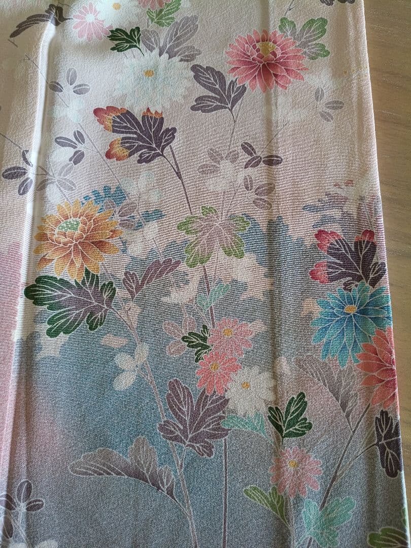 京加賀友禅訪問着 たたき模様 ろうけつ染め分け 光月の落款入り 美品