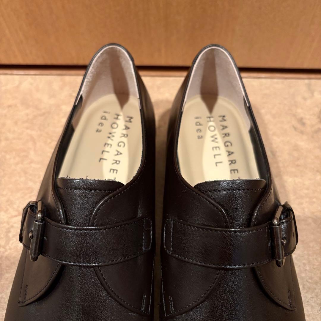 《お値下げ/新品》茶 24cm ベルテッドフラットシューズ マーガレットハウエル