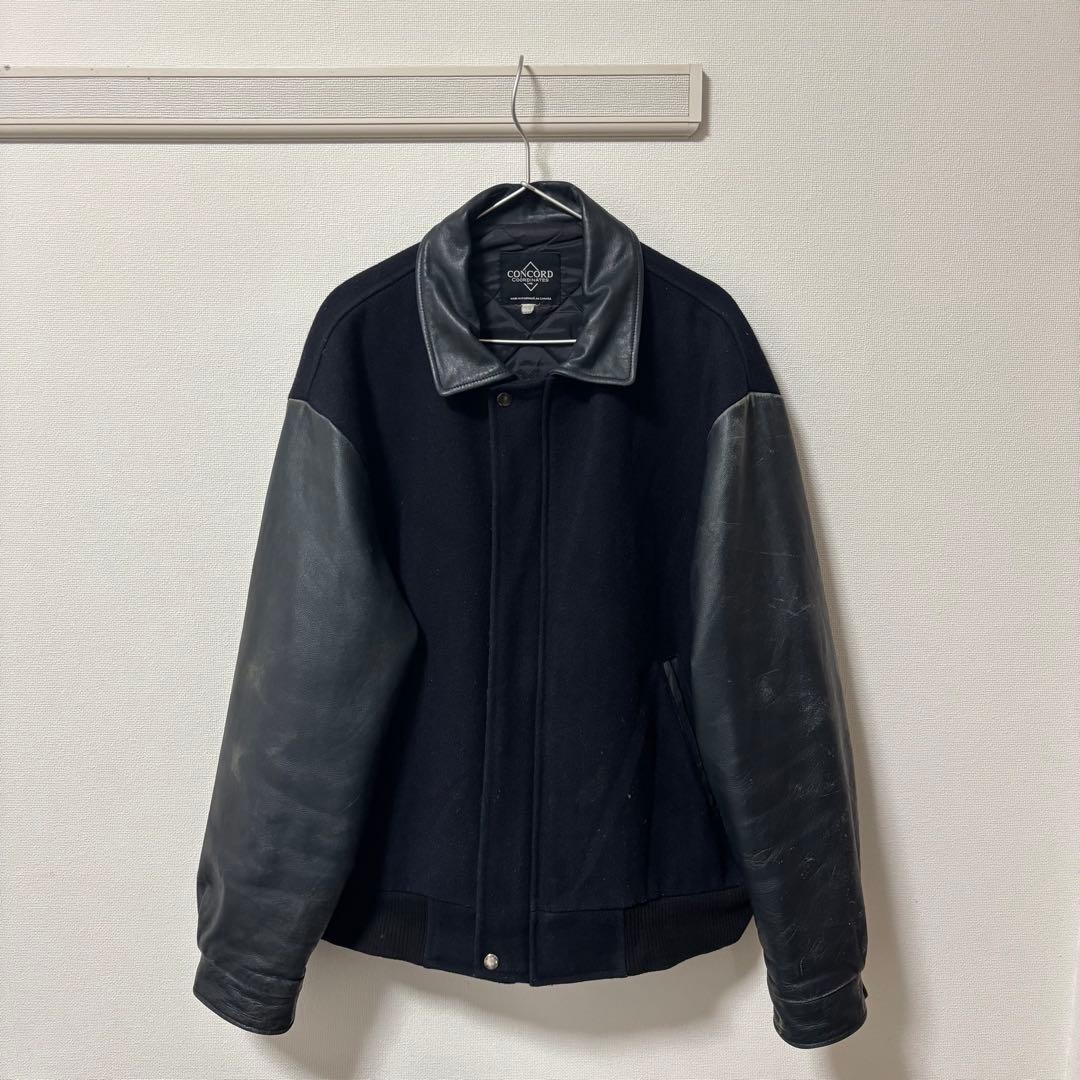 CONCORD スタジャン カナダ製 襟レザー 90s - メルカリ