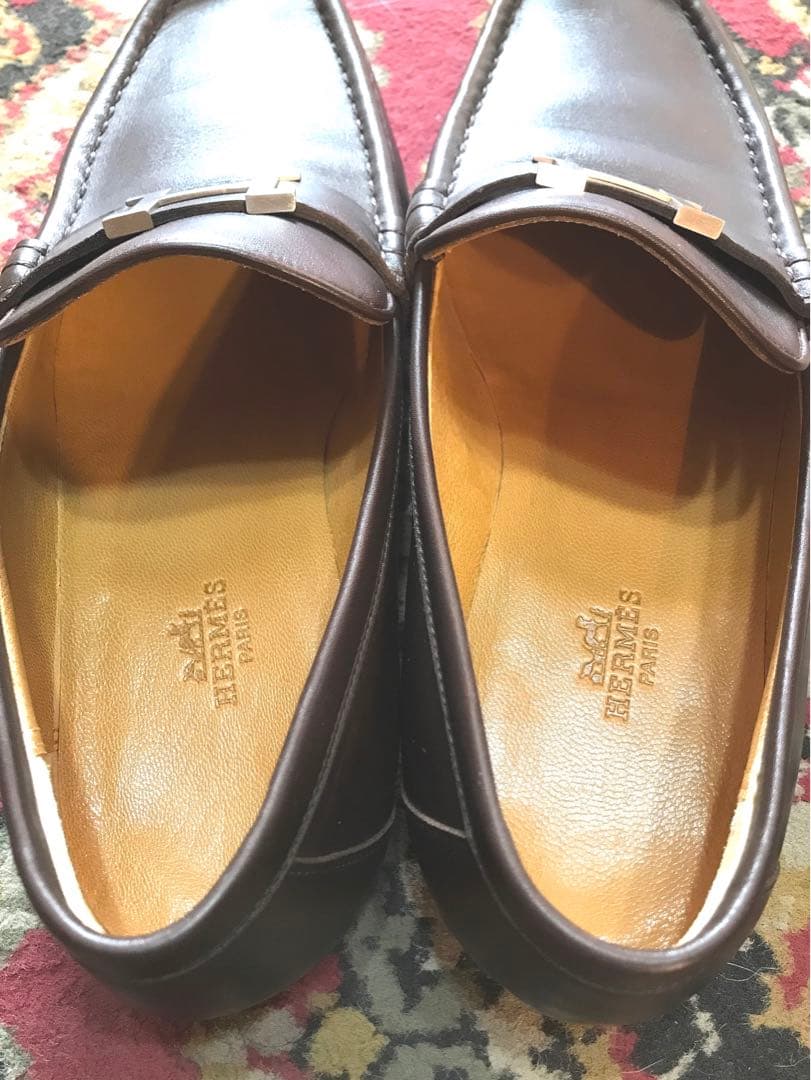 再値下げ❗️エルメス メンズ ローファー コンスタンス ダークブラウン