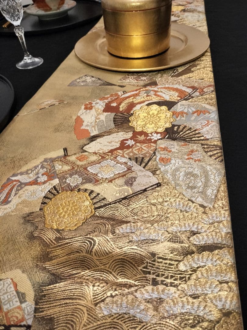 Tyako様専用 A802高級‼️ひな祭り‼️袋帯テーブルランナー2m16cm