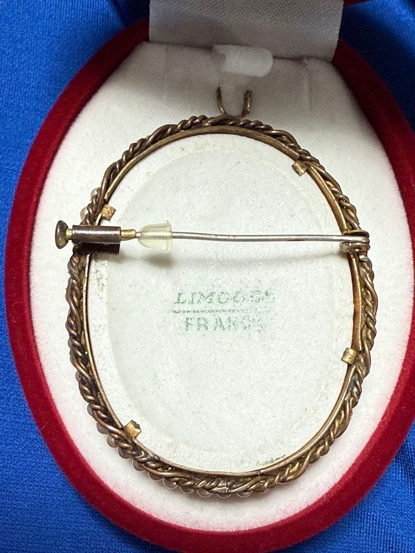 シュウシュウ様専用】リモージュ 貴婦人 ブローチ アンティーク