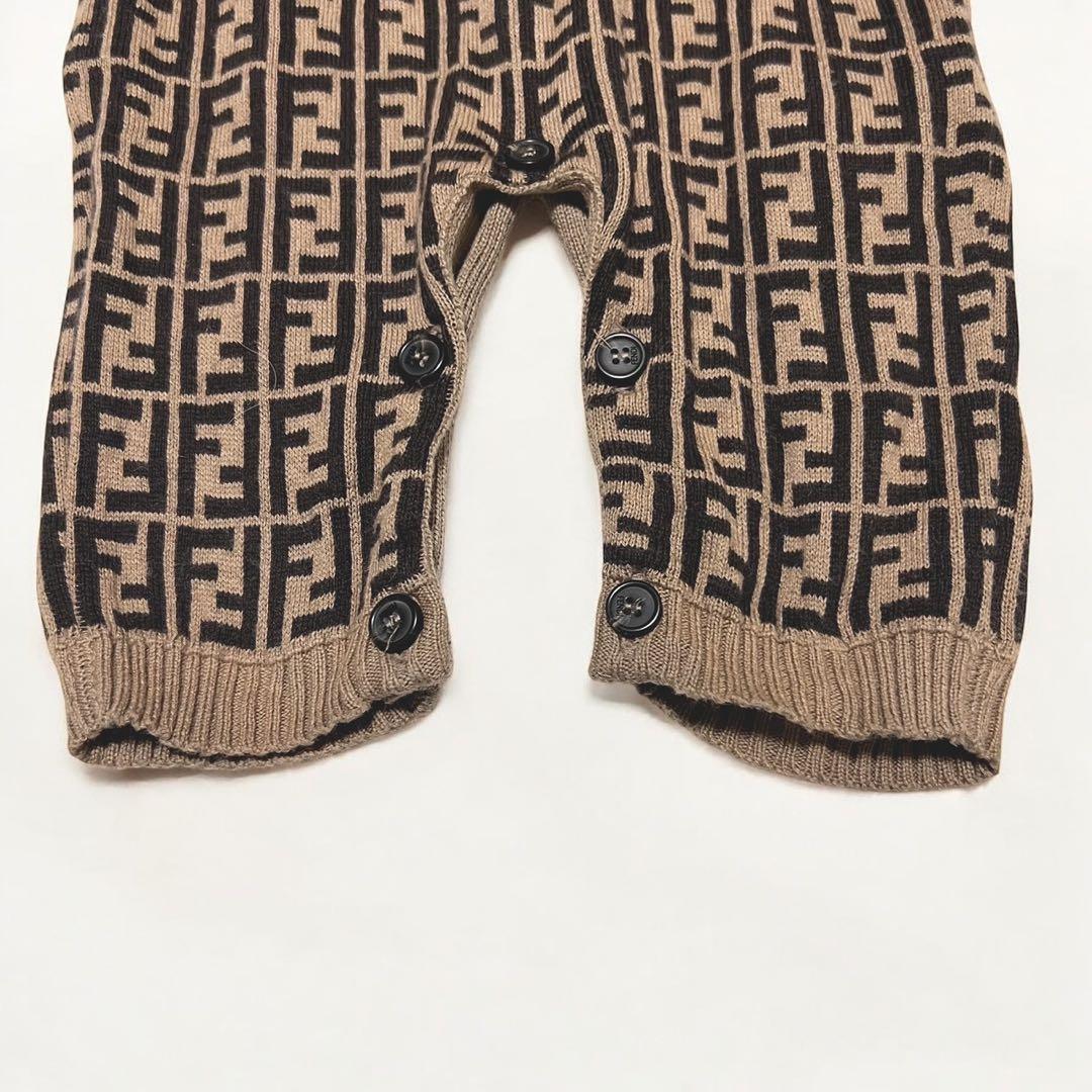 FENDI フェンディ ロンパース ズッカ 総柄 1M カシミヤ混