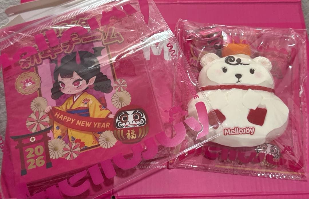 Mellojoy メロジョイ 2026年新年チーム 鏡餅熊 スクイーズ - メルカリ
