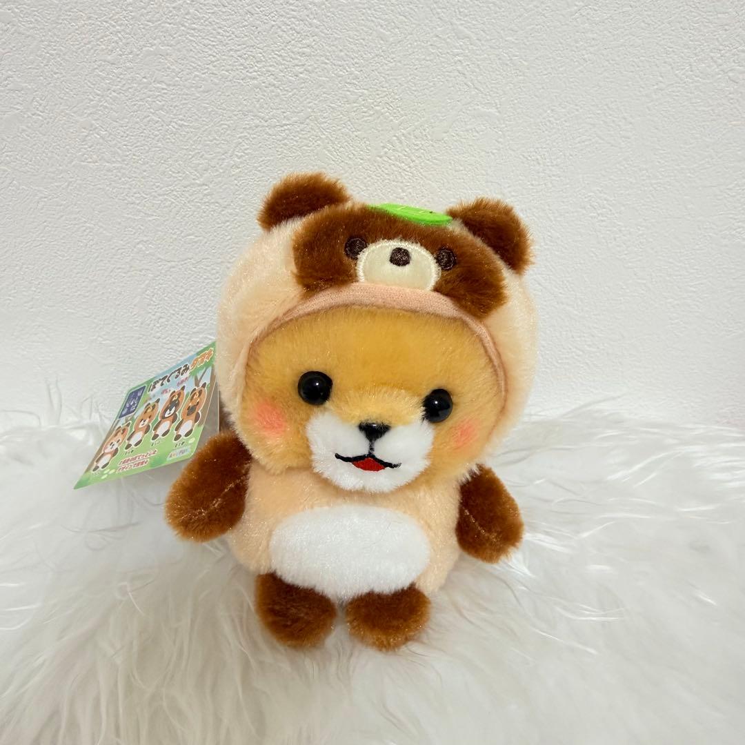 新品タグ付】豆しば三兄弟 ぽてぐるみ タヌキ ぬいぐるみ 豆太郎