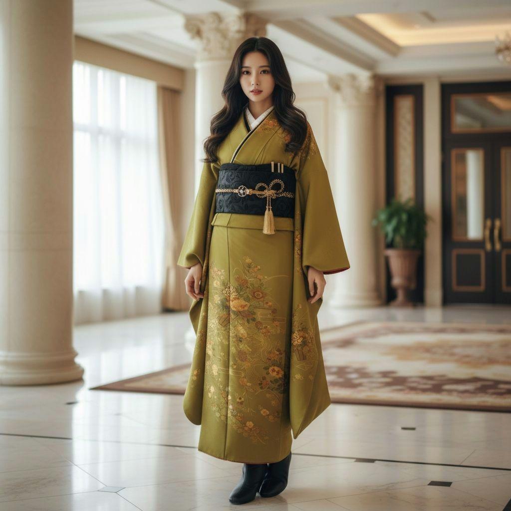 希少！振袖フルセット(7点)・成人式・スワトウ刺繍・色無地振袖