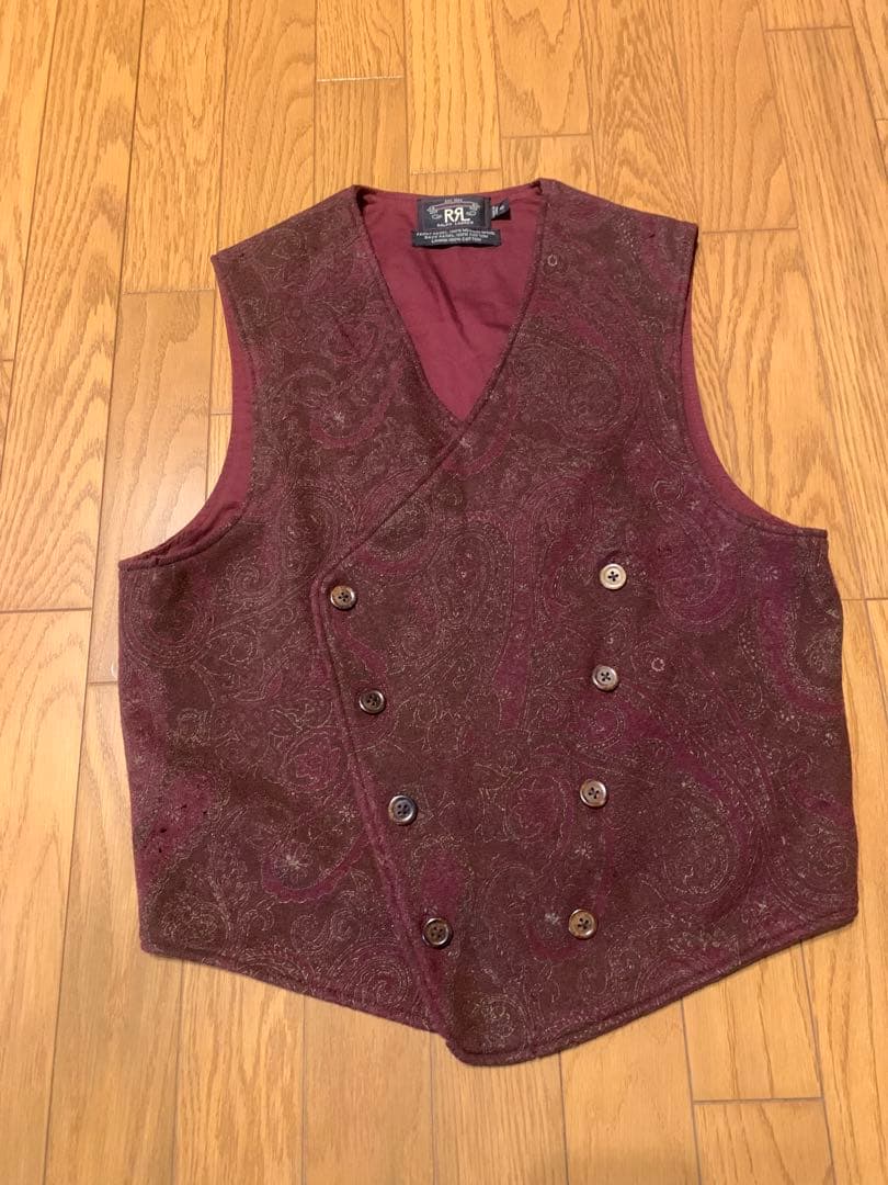 古着RRLラルフローレンPOLO RALPHLAUREN ペイズリーベスト　ポロ POLO RALPH LAUREN（ポロ・ラルフローレン） ケーブル編み ベスト