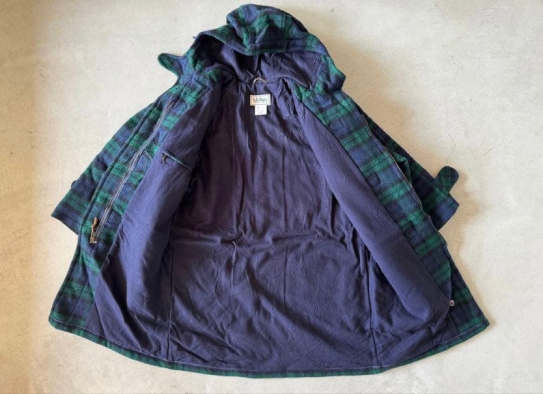 80s L.L.Bean ダッフルコート ブラックウォッチ USA製