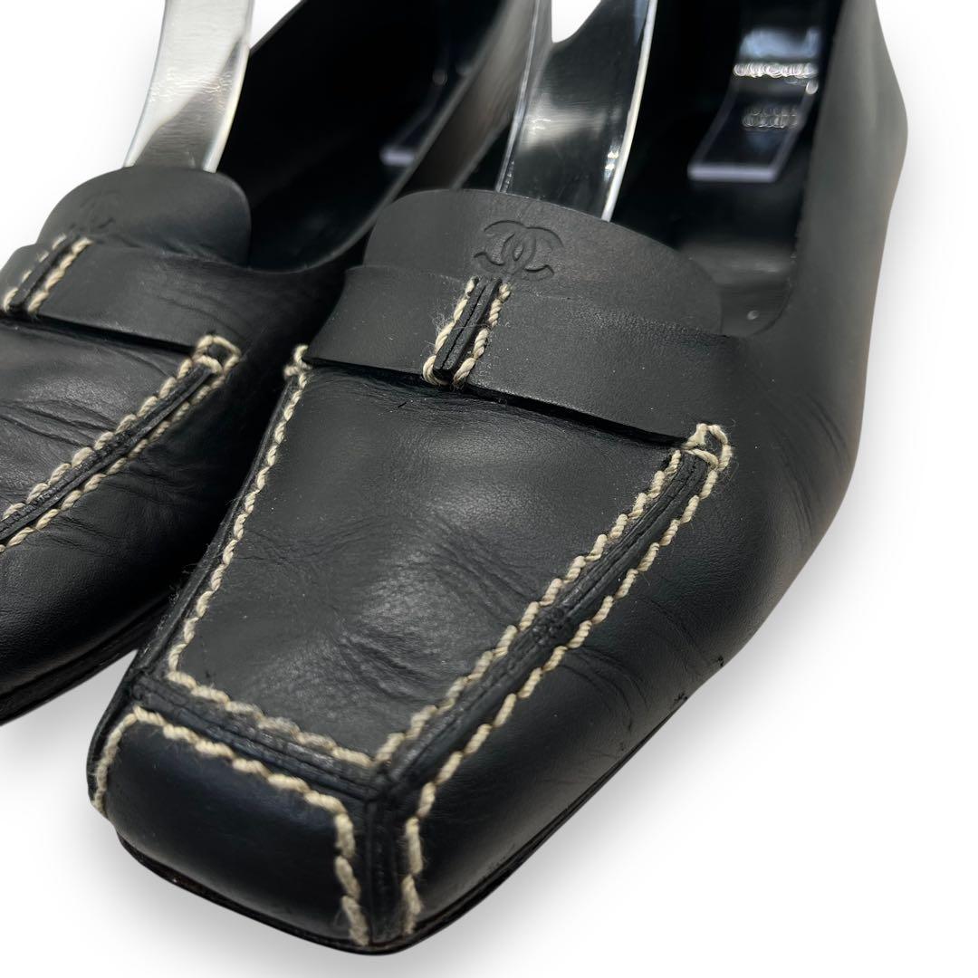 CHANEL シャネル ココマーク ステッチ ドライビングシューズ 24.0cm