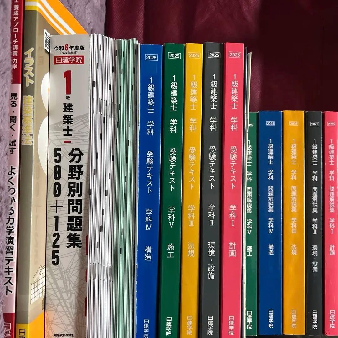 令和7年 一級建築士学科試験対策 日建学院受験テキスト問題解説集 他