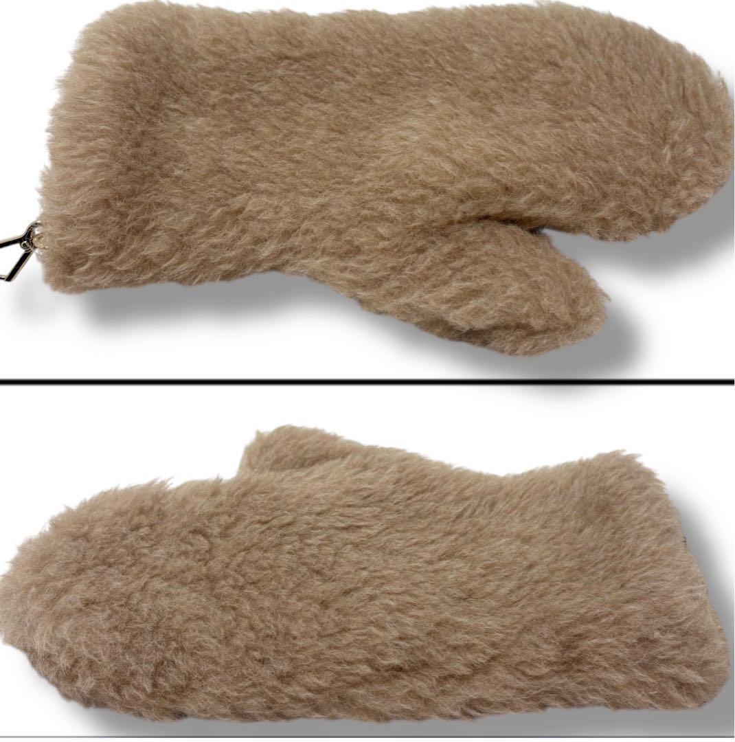 美品】Max Mara テディ ミトン カシミヤ混 ベージュ ブラウン - メルカリ
