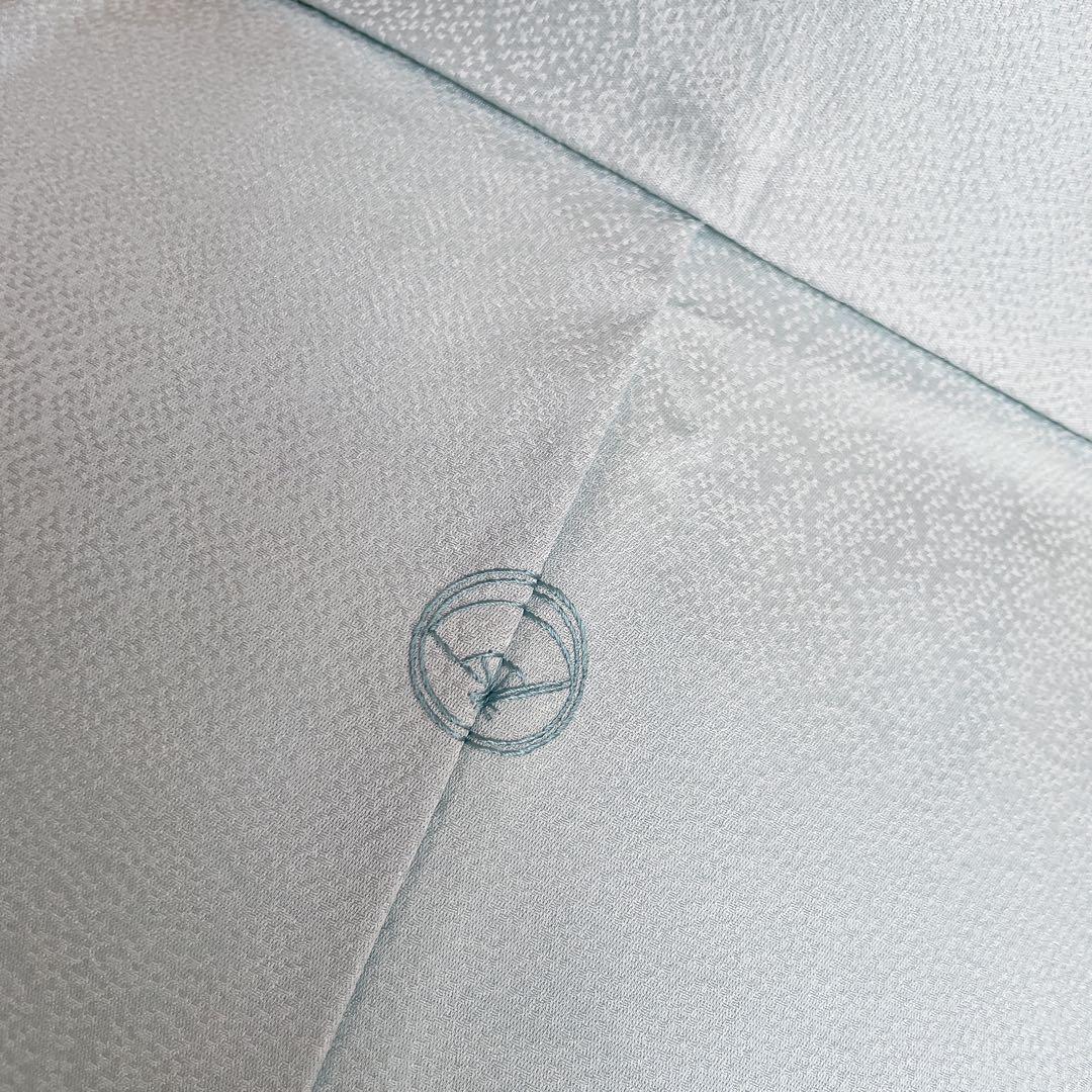 色無地 フルセット 唐草地紋 水色 シンプル 礼装 カジュアル 着物 I9