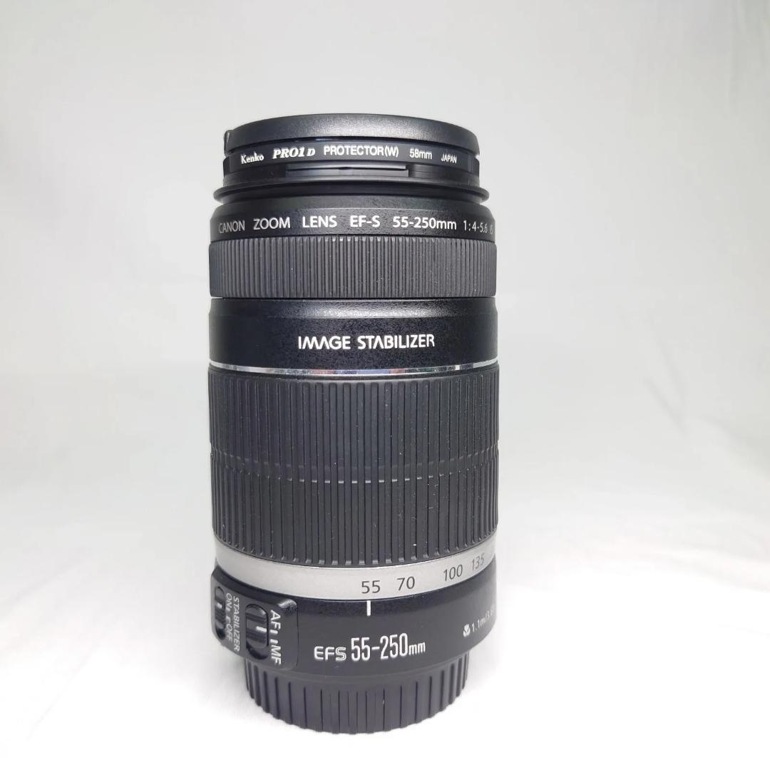 CanonKiss X3 一眼レフ 入門モデル レンズ 55-250mm - メルカリ