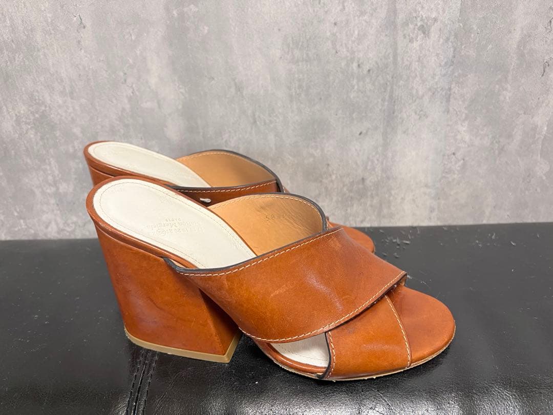 低下11万マルタンマルジェラ　ブラウン レザー クロスストラップ ミュール 楽天市場】Maison Martin Margiela 長財布 マルタンマルジェラ