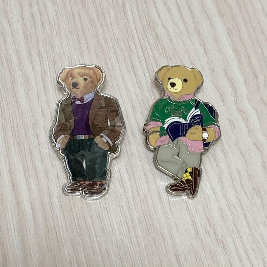 ポロベア ピンバッジ 2個セット ノベルティ ラルフローレン - メルカリ