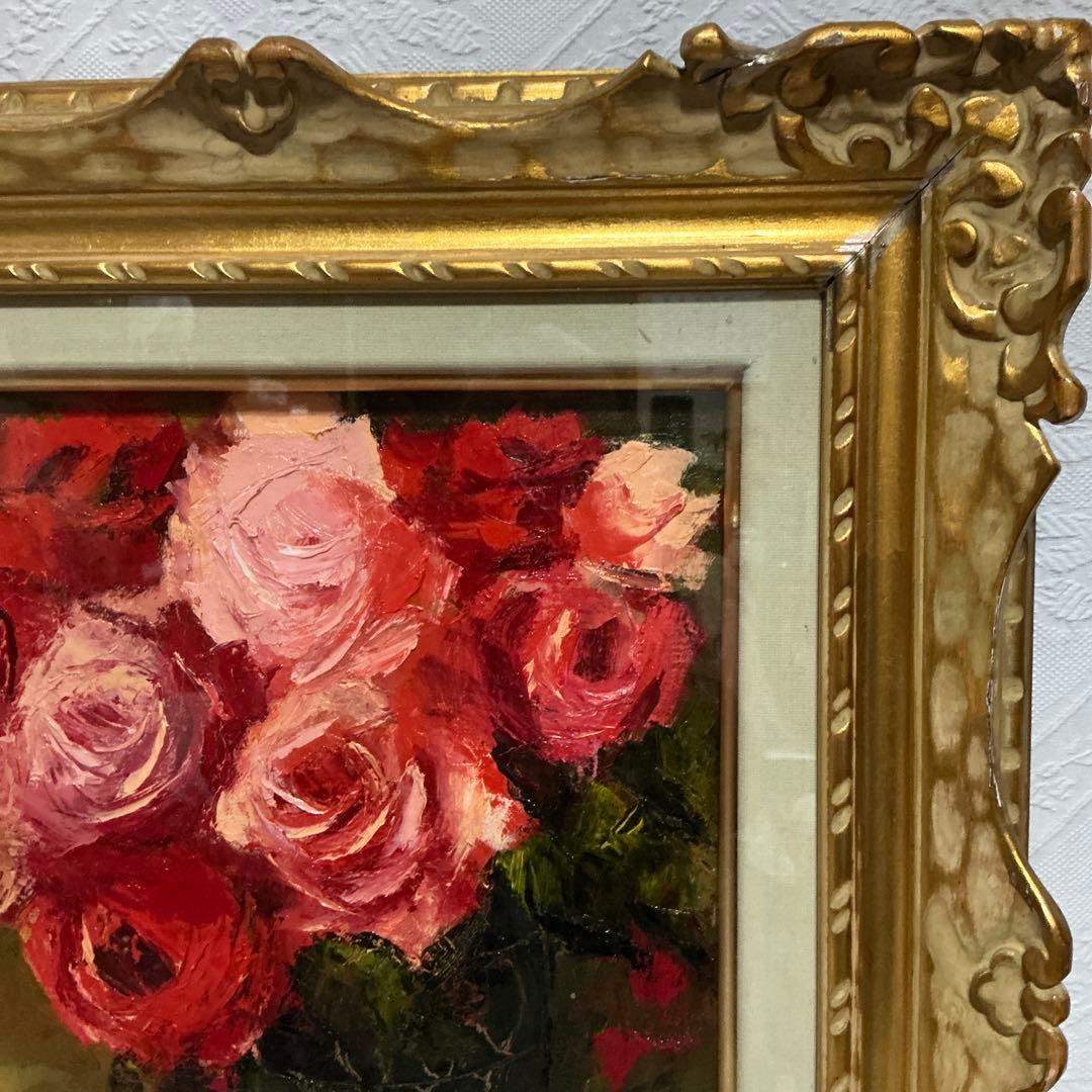 ねむさん専用　【真作】　（WISH） 小林慎太郎　『薔薇』　F６号　一期会会員