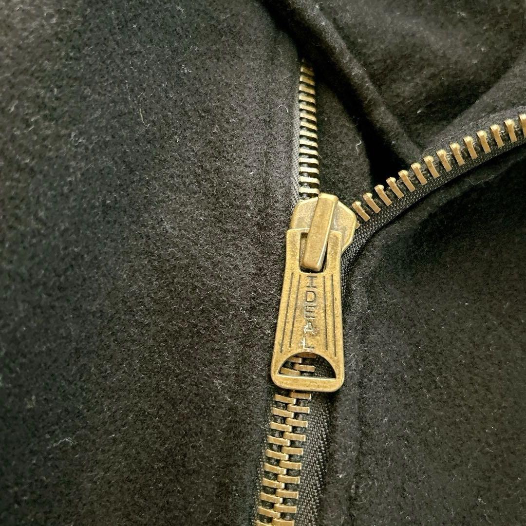 ビームス スタジャン スカル 袖レザー キルティング 牛革 切り替え