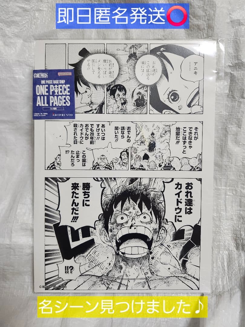 ONE PIECE BASE ALL PAGES ワノ国編 ルフィ - メルカリ