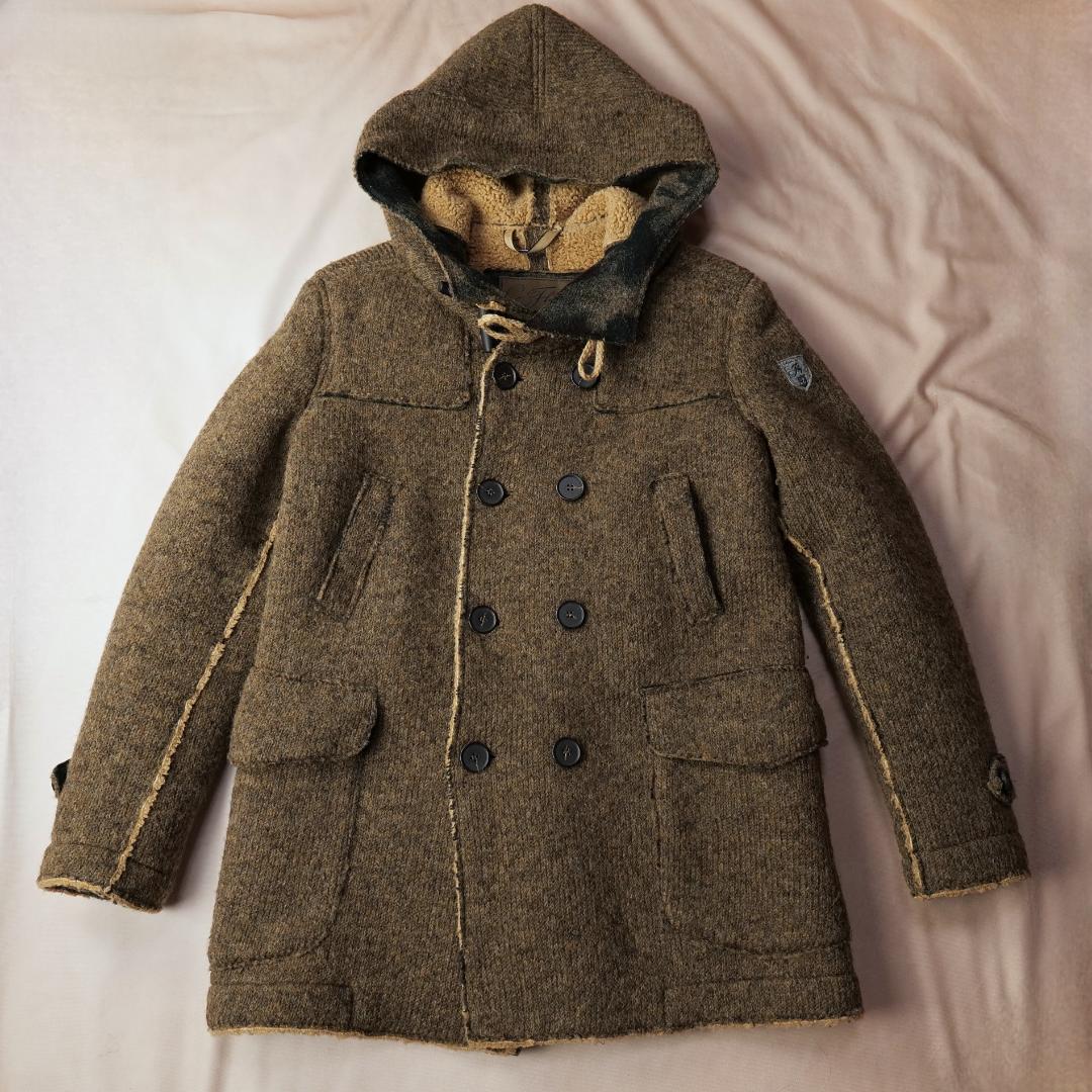 L.B.M.1911 ブラウン ウール ダッフルコート フード付き　【USED】
