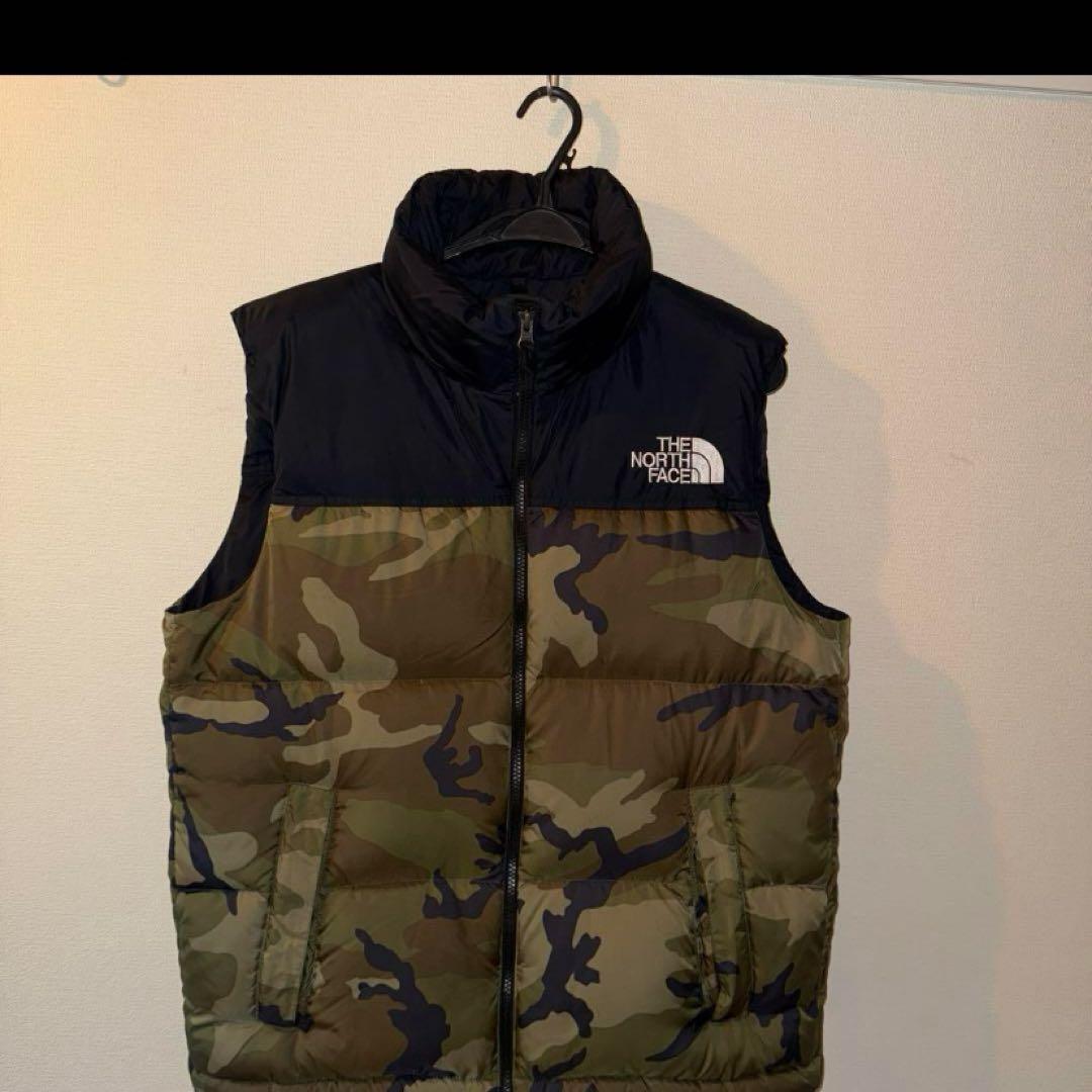 THE NORTH FACE カモフラージュ ダウンベスト XL