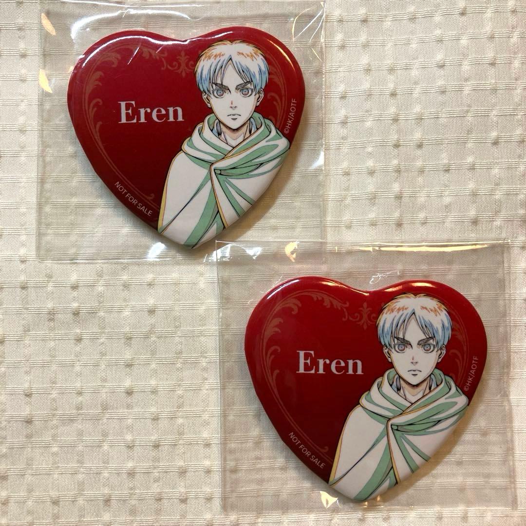 進撃の巨人 WIT STUDIO 激動TSUTAYA エレン 特典ハート缶バッジ - メルカリ