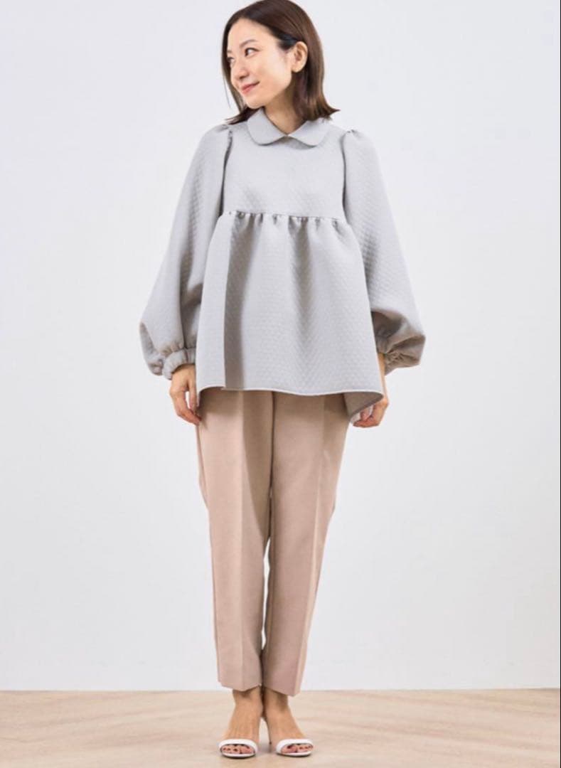 新品♡yori キルトライクボリュームブラウス グレー ヨリ - メルカリ