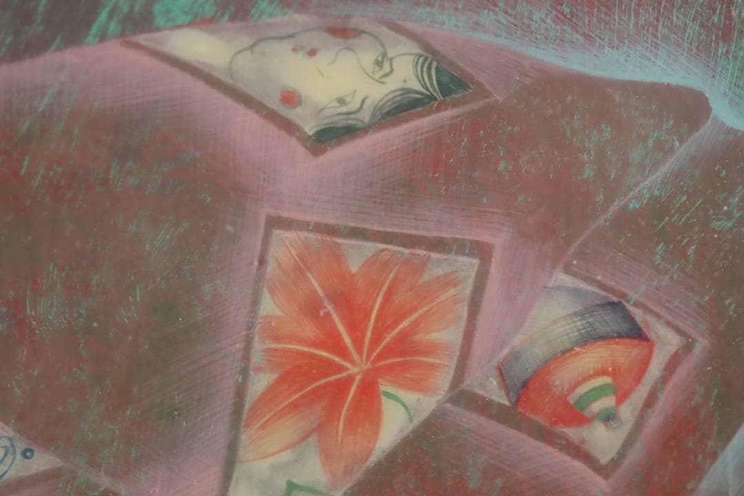 真作保証 智内兄助 「春の気」 アクリル3号 共シール 入手困難作家