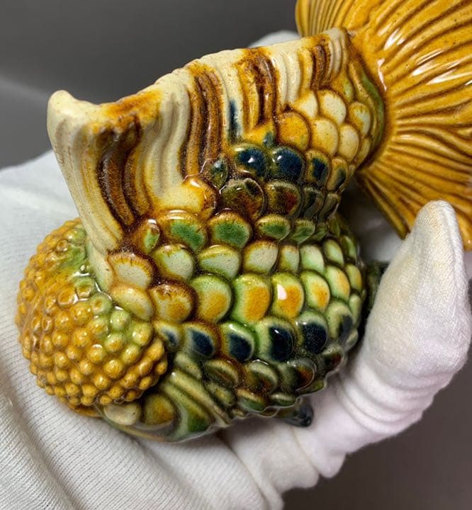 中国 三彩魚置物 f2220733