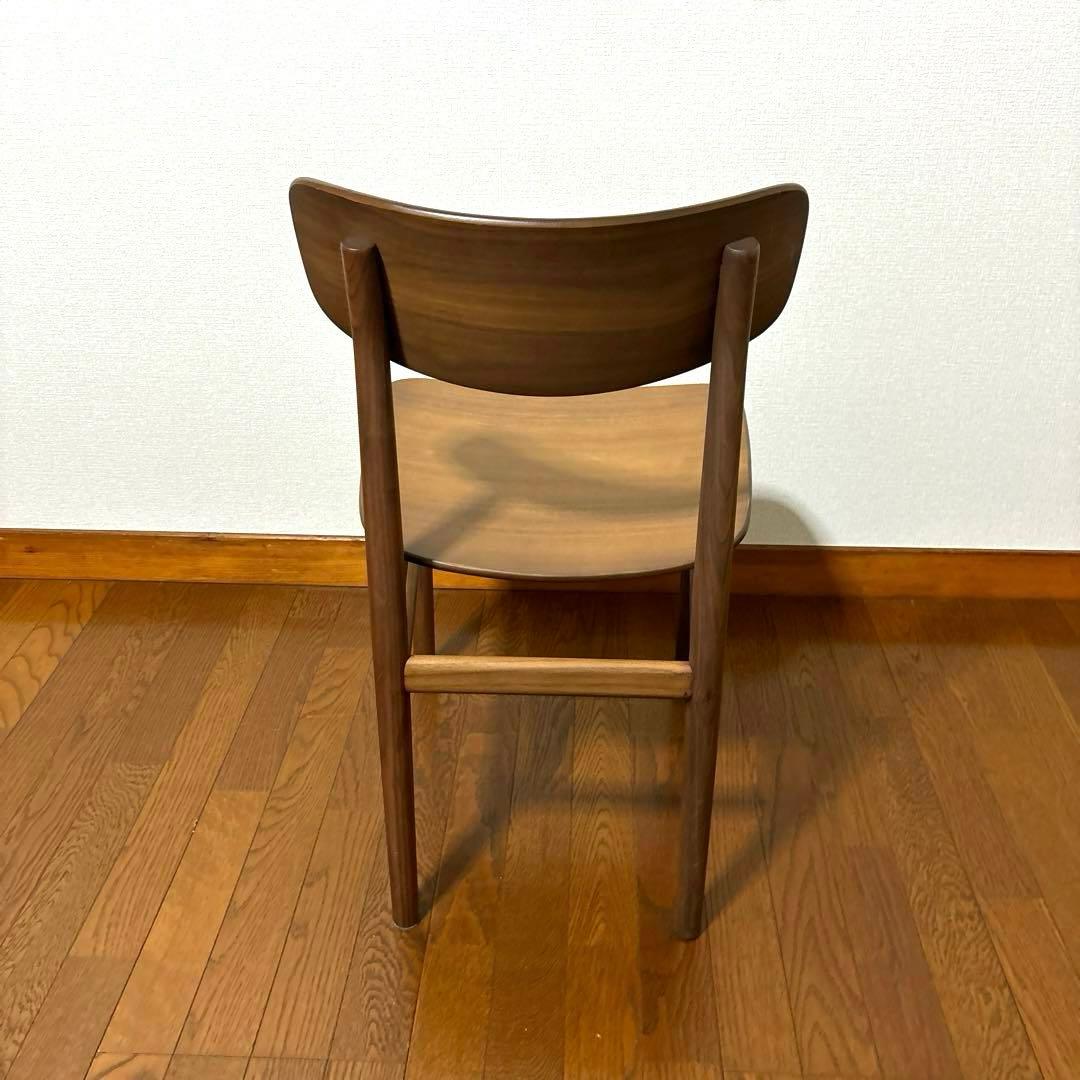 良品】無印良品 ラウンドチェア ウォールナット - メルカリ