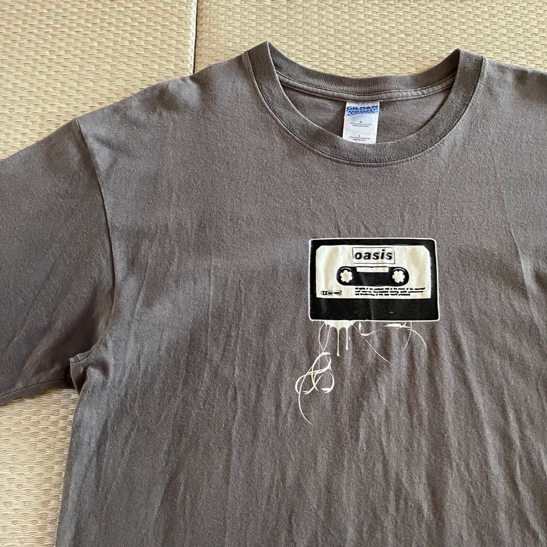 00s oasis tシャツ グレー GILDAN カセットテープデザイン - メルカリ
