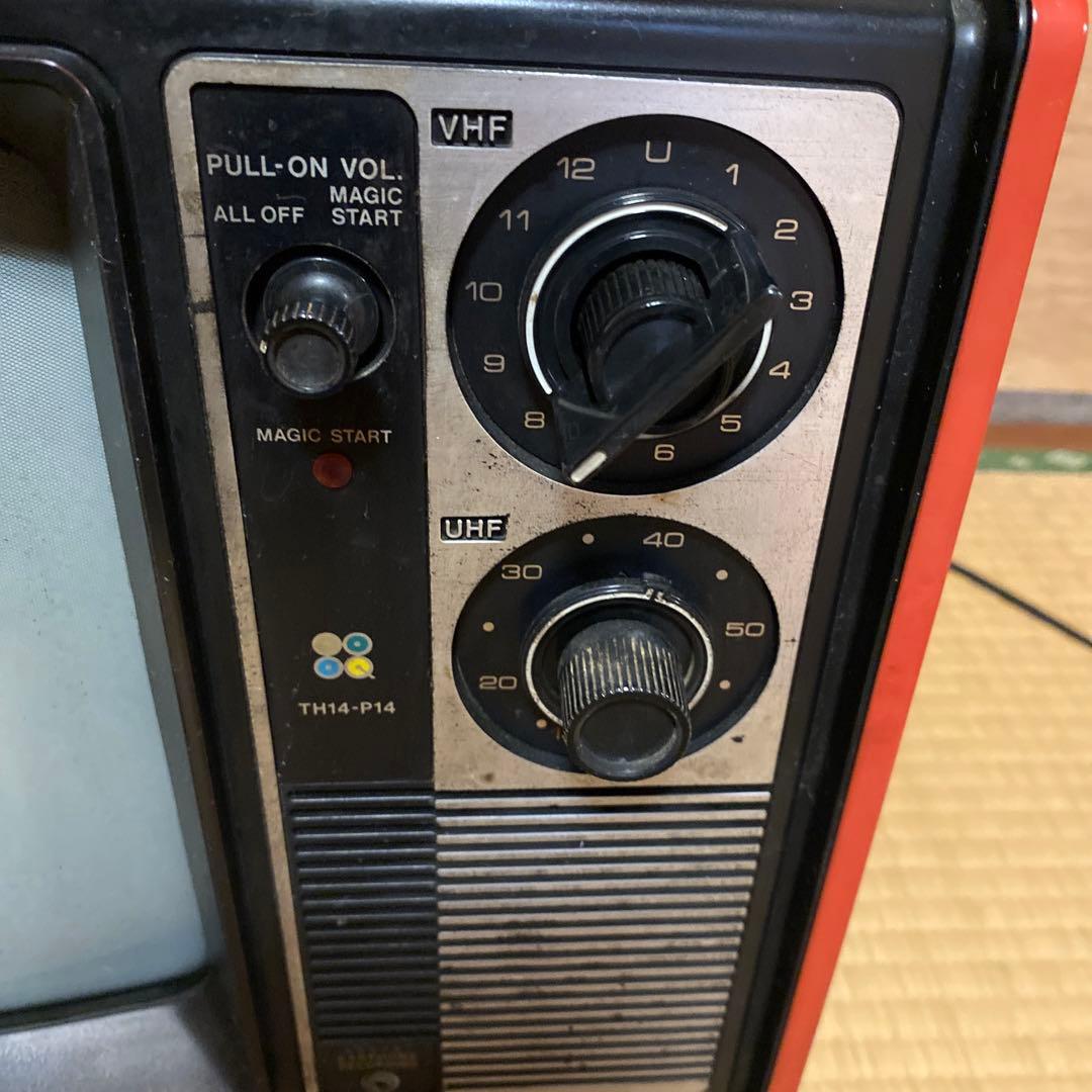 ナショナル】ブラウン管テレビパナカラー14TH14-P14 昭和レトロ