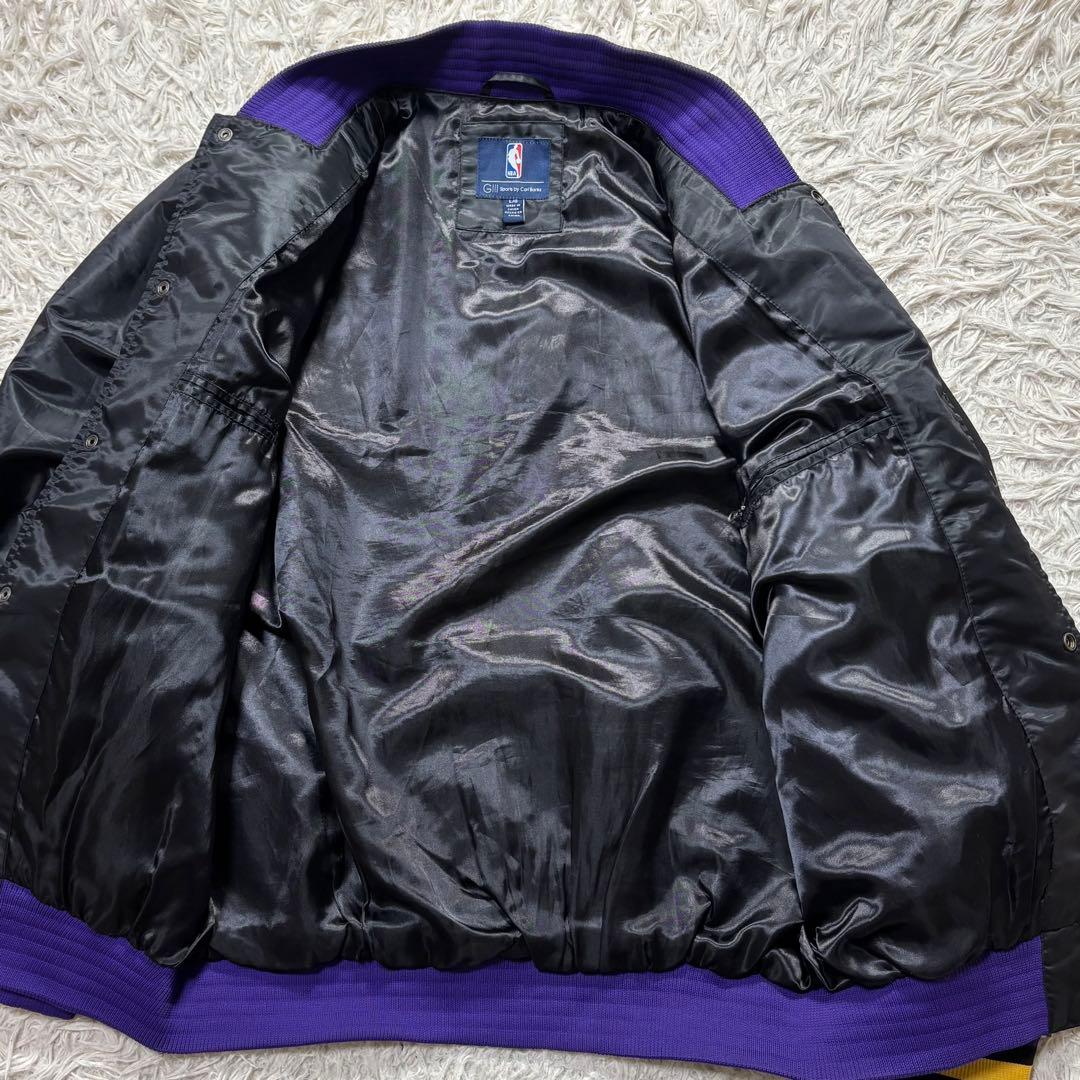 み様 NBA G-III LAKERS レイカーズ スタジャン デカロゴ 黒 L - メルカリ