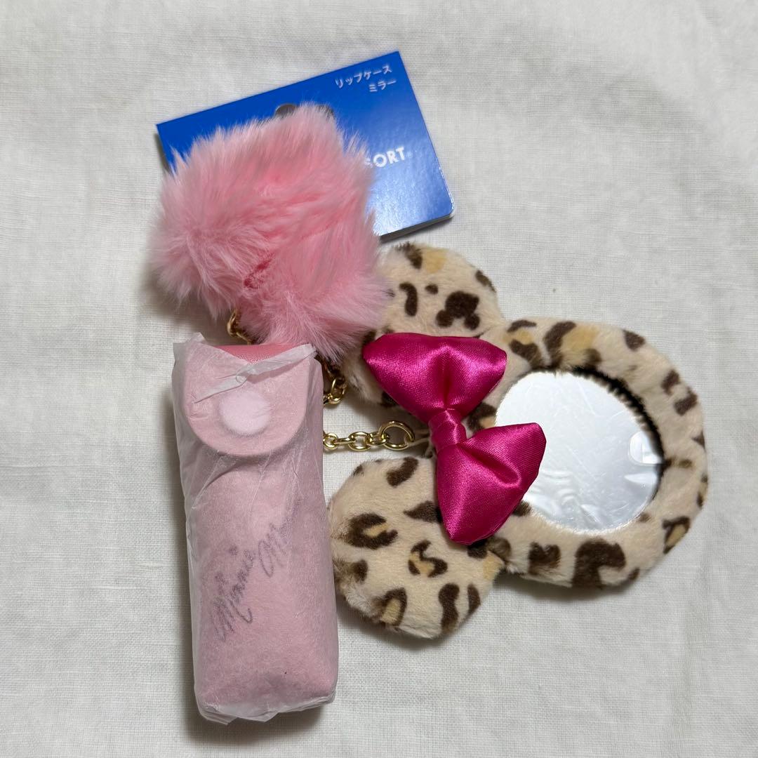 東京ディズニーリゾート リップケース ミラー ミニー 新品 ヒョウ柄