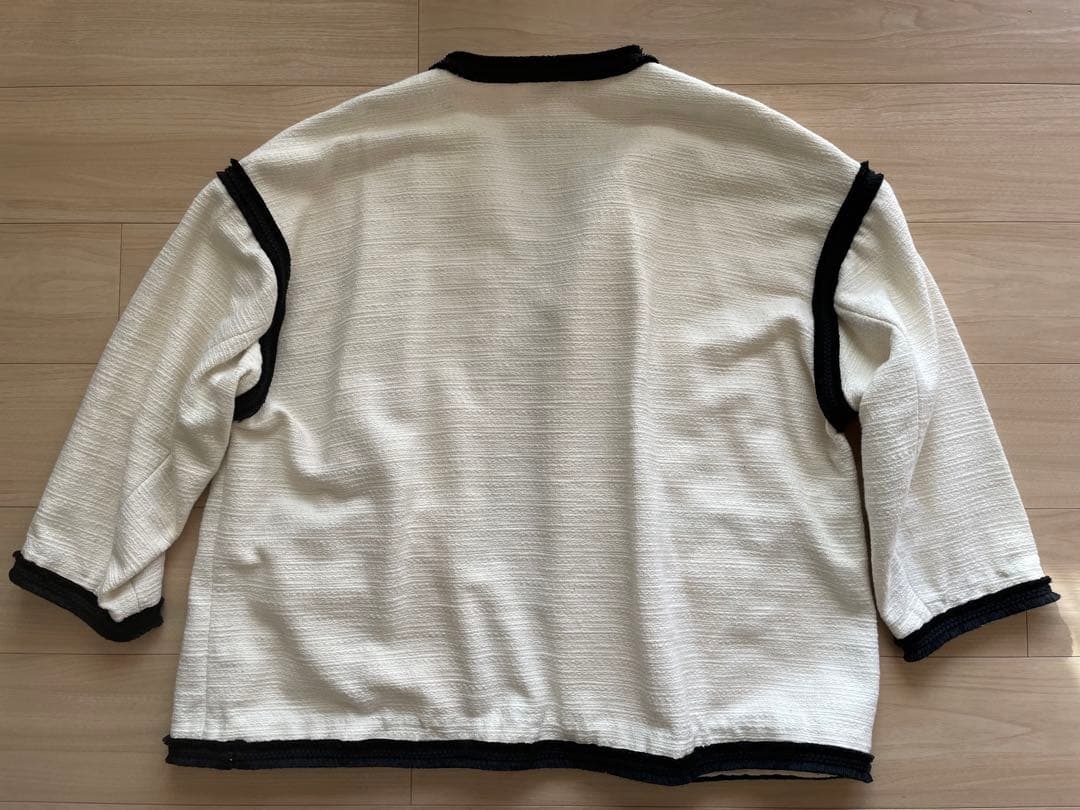 DES PRES コットンナイロンツイード ノーカラーショートコート - メルカリ