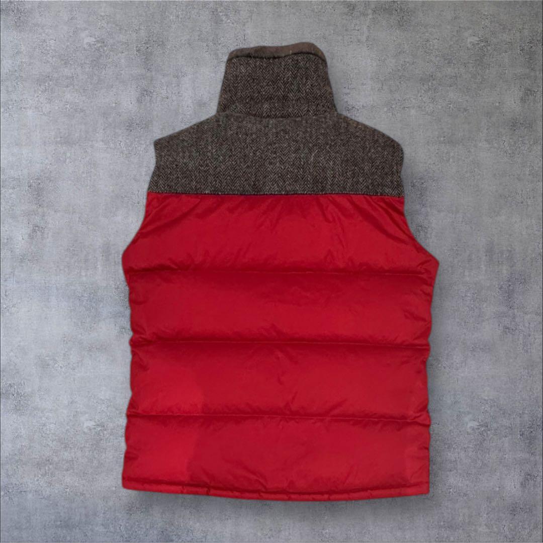 THE NORTH FACE ダウンベスト 赤 メンズXL ハリスツイード - メルカリ