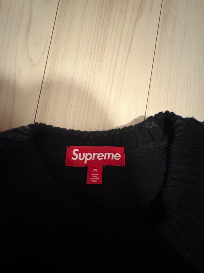 トップス Supreme Contrast Logo Sweater \"Black\"