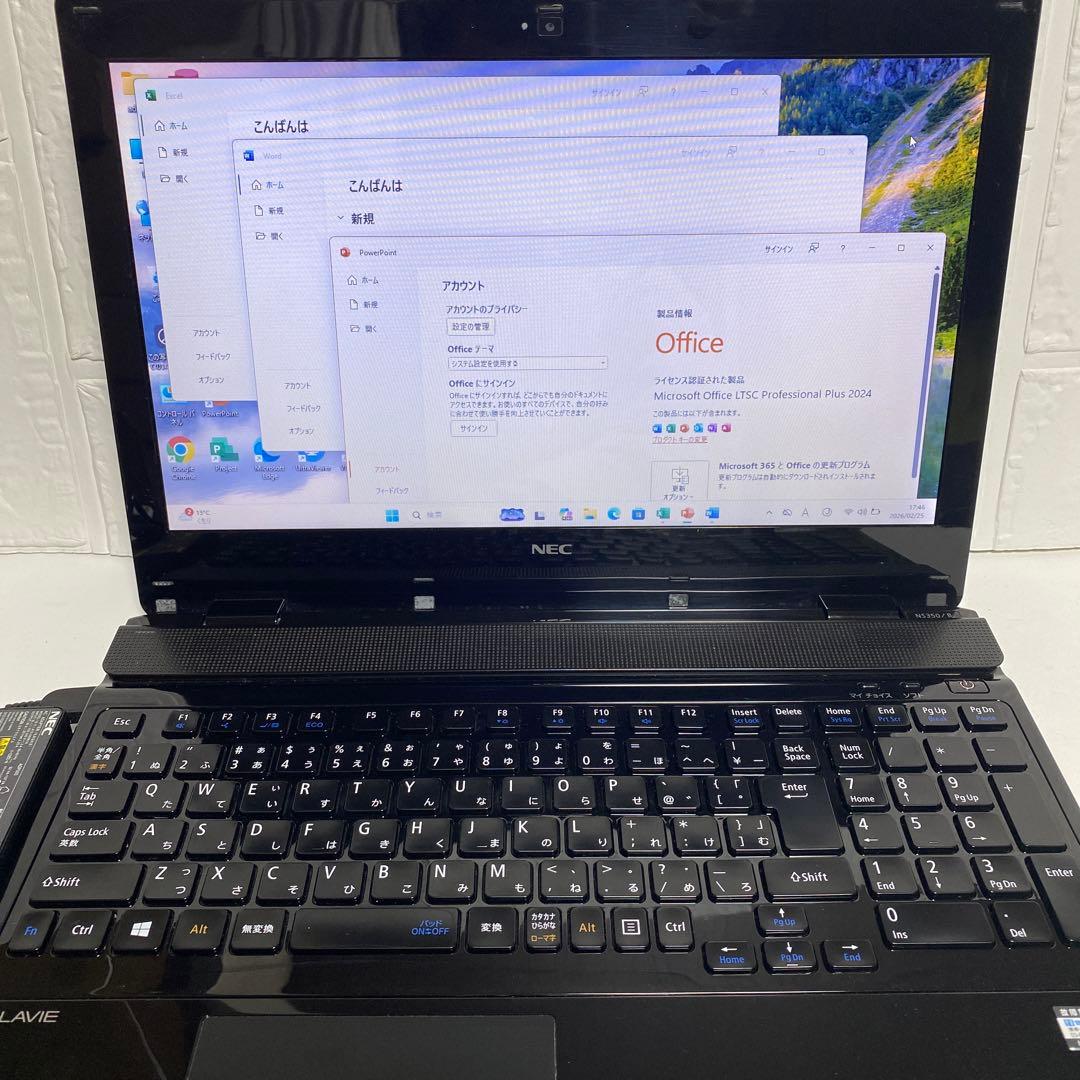 Windows11オフィス2024年WebカメSSDサクサク起動NECノートPC - メルカリ