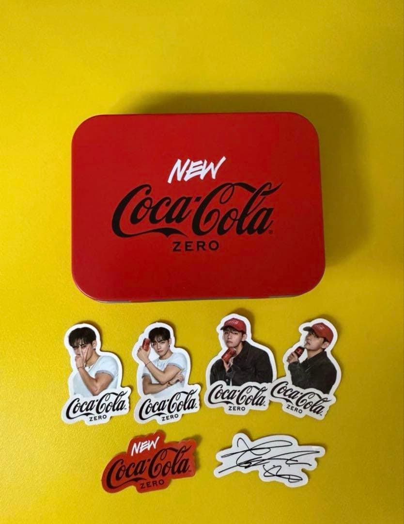 コカコーラ ヴィ（V・テヒョン・テテ）缶ケース +ステッカー bts 韓国