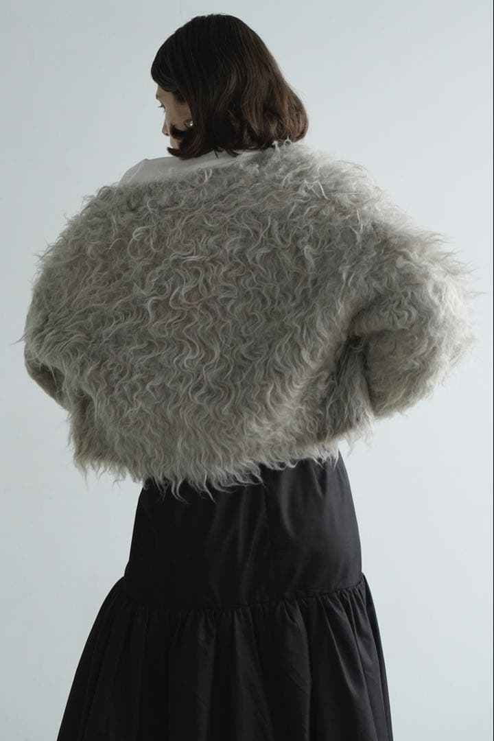 CLANE SHAGGY SHORT KNIT CARDIGAN