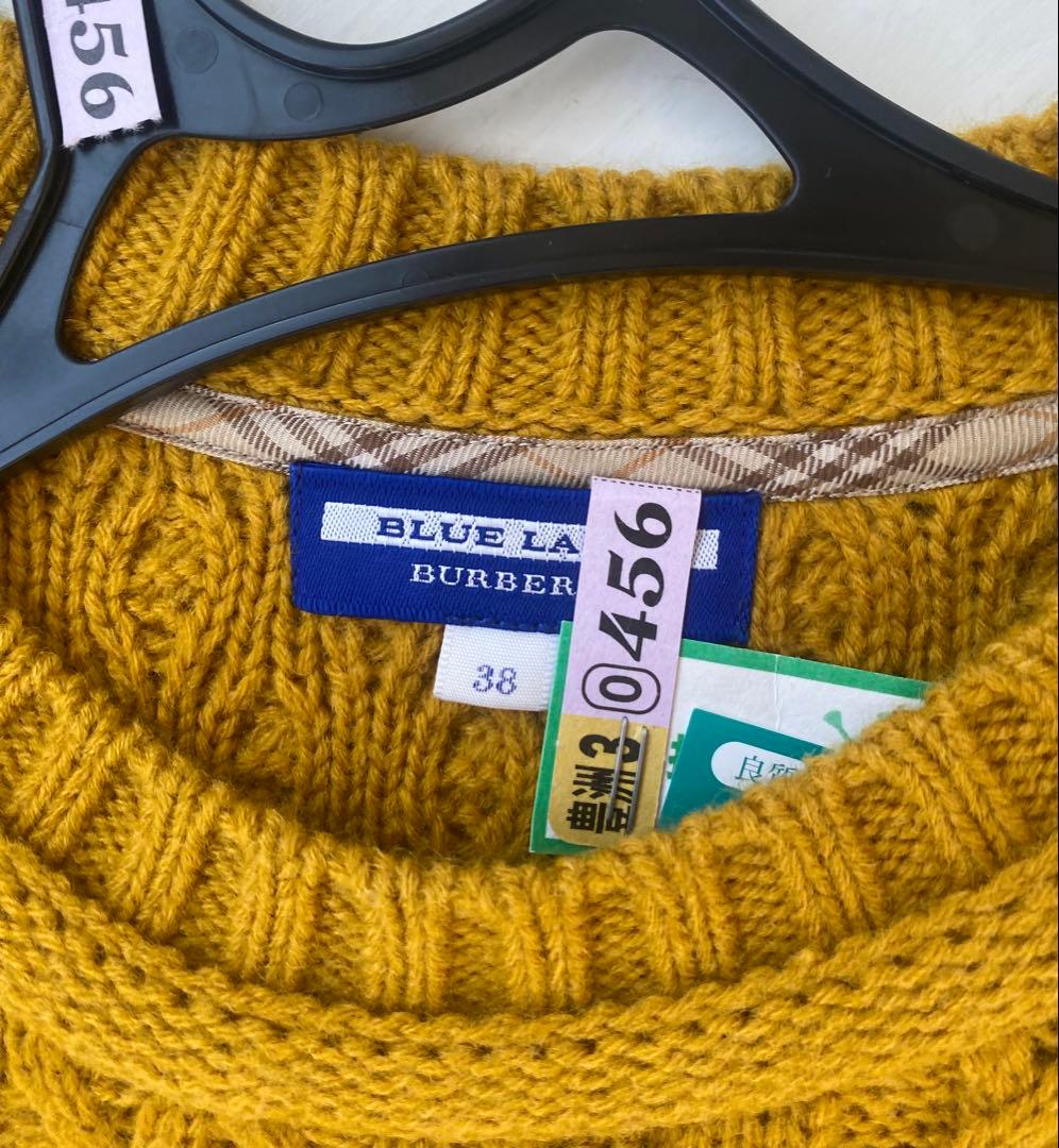 美品】BURBERRY BLUE LABEL ケーブルニットワンピース - メルカリ