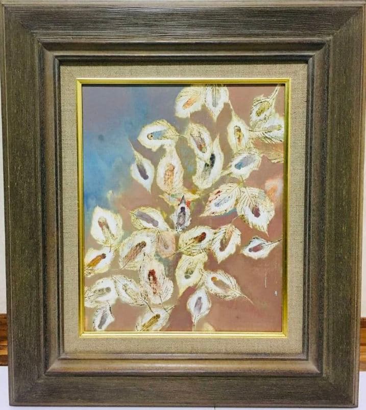 落葉　油絵　F3(273×220mm) F3（273×220mm）