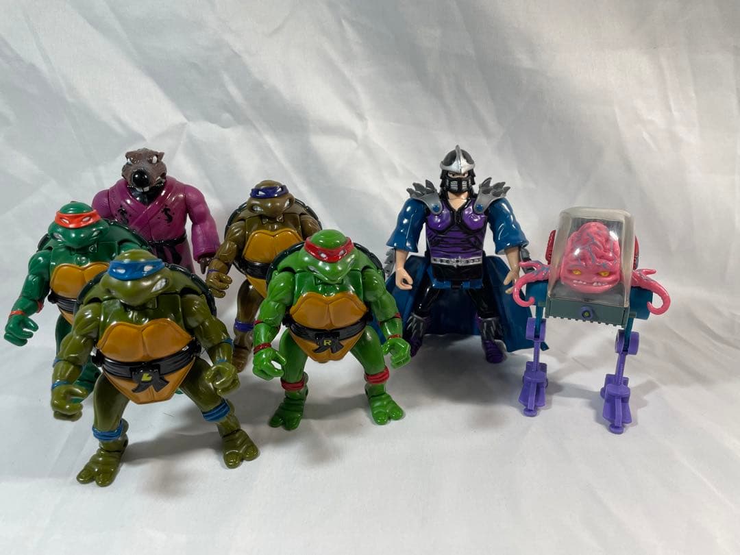 売約済み ミュータントタートルズ変形フィギュア(1992年)7体セット