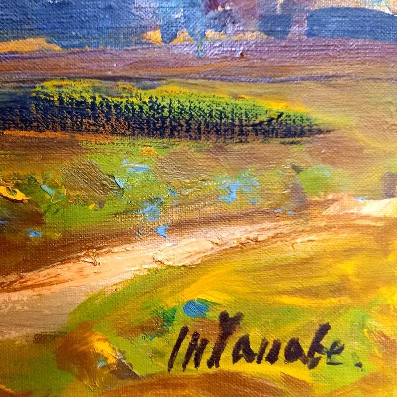 ☆田辺三重松☆「北辺の牧場」油絵 F4号 - メルカリ